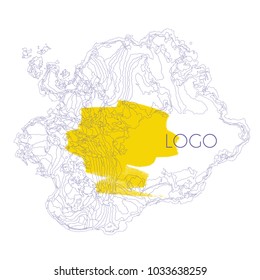 Vector distorted linesframe for text. Graphics frame with hand drawn paint brush strokes. Element for design business cards, invitations, gift cards, flyers and brochures