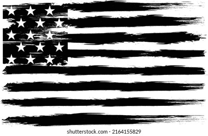 Vector Of The Distressed American Flag svg