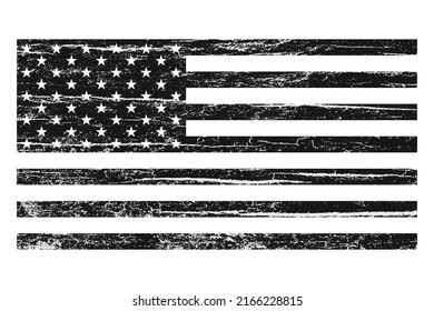 Vector of the distressed American flag.