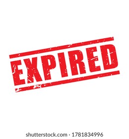 Vector Distressed or Grunge Expired Label