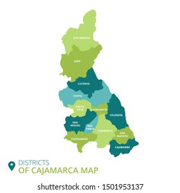 vector districts of cajamarca map