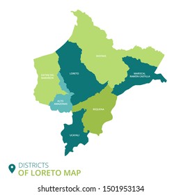 vector districts of loreto map