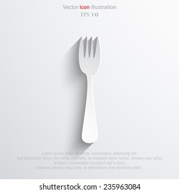 Vector disware and cutlery web flat icon. Eps 10.