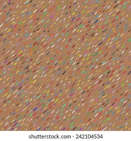 Vector ditsy pattern with small hand drawn strokes in bright variety of colors for spring summer fashion. Multicolor seamless background with microscopic organic shapes