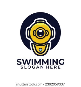 vector Diver helm logo awesome
