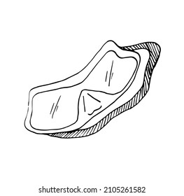 Máscara de buceador vectorial en línea. Ilustración de Doodle