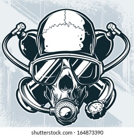 Vector Diver Skull