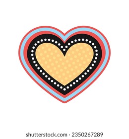 Vector diverse and unique minimalistic sleek and defined heart design graphic
