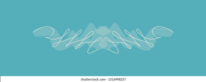 Vector divider. Isolated. Named layers. For decoration of sew shop card,  wedding greetings, library interior, food menu, hair salon website and etc.