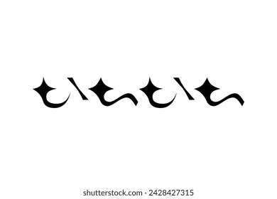 Vector Divider Ornament Isolated Decorative on White Background