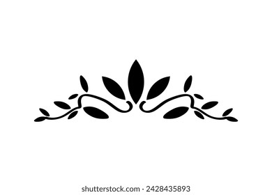 Vector Divider Style Noveau Ornament Isolated Decorative on White Background