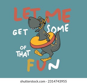 vector diving cute monster print for kids t shirt design 
