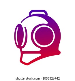 vector diving helmet logo