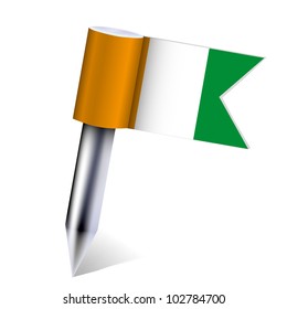 Vector CÃ?Â?Ã?Â´te d'Ivoire flag isolated on white. Eps10