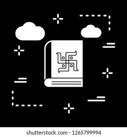 vector diwali book icon