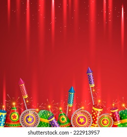 fondo vectorial diwali crackers