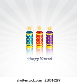 Vector Diwali Crakers Isolated On White Background