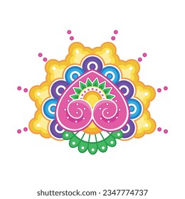 vector diwali lindo rangoli mandala ilustración aislado