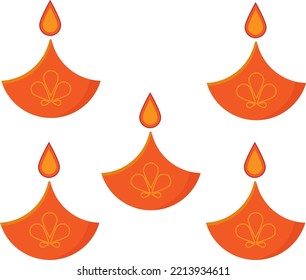vector diwali deepavali celebration candel
