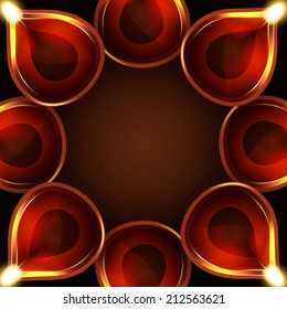 Fondo vector diwali diya