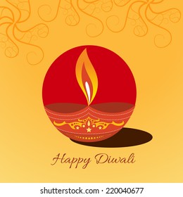 Vector diwali diya background illustration