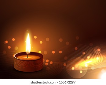 vector diwali diya design background