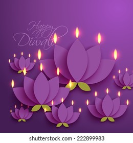 Vector Diwali Diya (Oil Lamp).