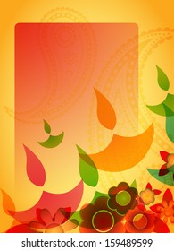 vetor diwali saudação design com espaço para o seu texto