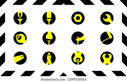 Vector DIY icons set : actions and tools