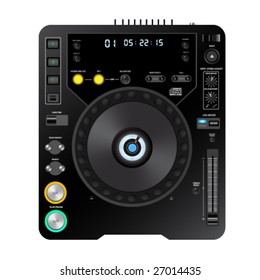 vector dj cd player illustration