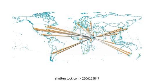 Vector Djibouti concept map, export concept map for Djibouti on white background suitable for export concepts. File is suitable for digital editing and size prints of all sizes.
