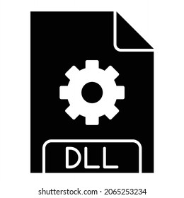 Vector DLL Glyph Icon Design
