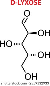 Vector Of D-Lyxose Chemical Structure