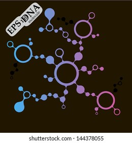 Vector DNA biotechnology molecule structure background illustration. New genetic eps10 vector illustration.