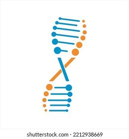 Vector DNA design logo with letter X.