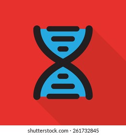 Vector DNA flat design icon