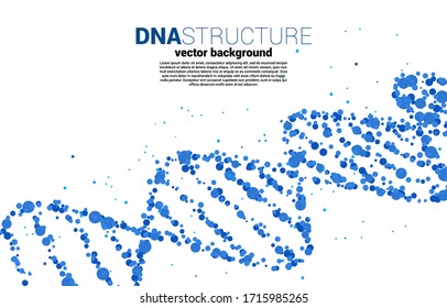 vector DNA genetic structure from dot random. background concept for biotechnology and biology scientific.