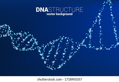 vector DNA genetic structure from dot random. background concept for biotechnology and biology scientific.