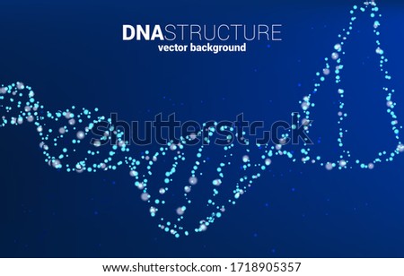 vector DNA genetic structure from dot random. background concept for biotechnology and biology scientific.