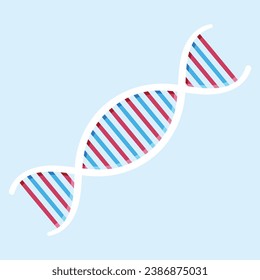Vector dna helix symbol isolated on white background.