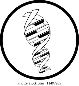VektorDNA-Symbol. Schwarz-Weiß. Ändern Sie einfach. In meinem Portfolio gibt es Version 4 in 1.