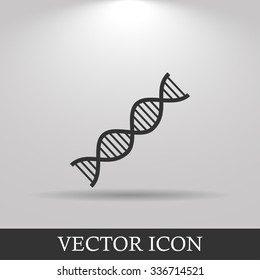 Vector DNA icon. Flat design style eps 10