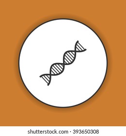 Vector DNA icon. Flat design style eps 10