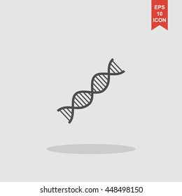 Vector DNA icon. Flat design style eps 10