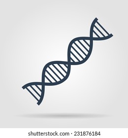 Vector DNA icon. Flat vector illustrator Eps 