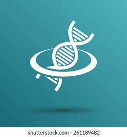 Vector Dna Icon  Life Strand Symbol Curve Graphic Genetic.