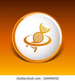 Vector dna icon  life strand symbol curve graphic genetic.