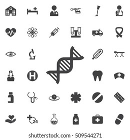 Vector DNA icon. Medical concept set,