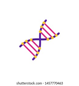 Vector DNA icon. Science and education symbol for info graphics, websites and print media. Flat simple image.