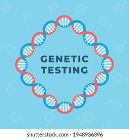 Vector DNA icon.  Symbol of the gene vector biology trend on a blue background. 